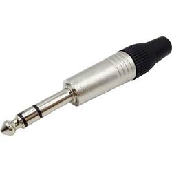 jack konektor 6.35 mm TRU COMPONENTS stereo zástrčka, rovná, pólů 3, stříbrná, 1 ks