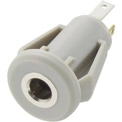 TRU COMPONENTS 718501 jack konektor 3.5 mm zásuvka, vestavná vertikální Pólů: 4 stereo šedá 1 ks