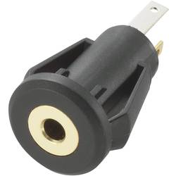 TRU COMPONENTS 716853 jack konektor 2.5 mm zásuvka, vestavná vertikální Pólů: 3 stereo černá 1 ks