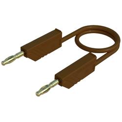 SKS Hirschmann MLN 100/2,5 BR měřicí kabel lamelová zástrčka 4 mm lamelová zástrčka 4 mm 1.00 m hnědá 1 ks