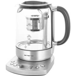 EMERIO WK-122248 rychlovarná konvice, bezšňůrová, bez BPA, s displejem, stříbrná, černá, WK-122248