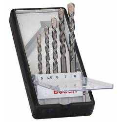 Bosch Accessories 2607010526 tvrdý kov sada vrtáku do betonu 5dílná 5 mm, 5.5 mm, 6 mm, 7 mm, 8 mm válcová stopka 1 sada