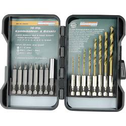 Brüder Mannesmann M54325 16dílná sada bitů a vrtáků kov 1.5 mm, 2 mm, 2.5 mm, 3 mm, 4 mm, 4.5 mm, 5 mm, 6 mm