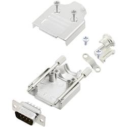 TRU COMPONENTS TCMHDM09DMPK 7708536 sada D-SUB kolíkové lišty 180 ° Pólů: 9 pájecí kalíšek 1 ks