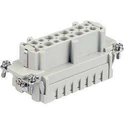 HARTING 09330162702 konektorová vložka, zásuvka Han® E 16 + PE krimpované 1 ks