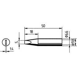 Ersa 0832VDLF pájecí hrot dlátový, rovný Velikost hrotů 5 mm Obsah 1 ks
