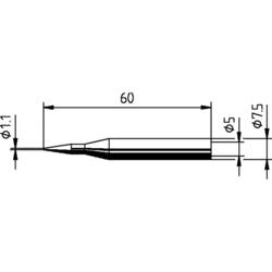 Ersa 0172BD pájecí hrot tužkový Velikost hrotů 1.10 mm Obsah 1 ks
