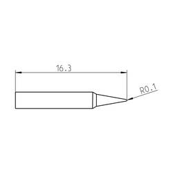 Weller RTP 002 C MS pájecí hrot konický Velikost hrotů 0.2 mm Délka hrotů 16.3 mm Obsah 1 ks