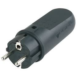 REV 0512090555 zástrčka guma 250 V černá IP44