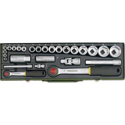 Proxxon Industrial sada nástrčných klíčů, metrický, 1/4 (6,3 mm), 1/2, 27dílná, 23020