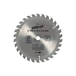 Wolfcraft nan 6735000 tvrdokovový pilový kotouč 190 x 16 mm Počet zubů (na palec): 30 1 ks
