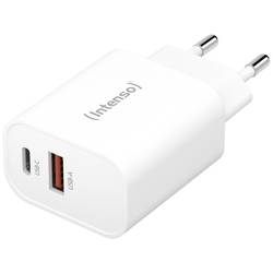 Intenso W30AC USB nabíječka, USB Power Delivery (USB-PD) , 1x USB A , 1x USB-C®, 30 W, bílá