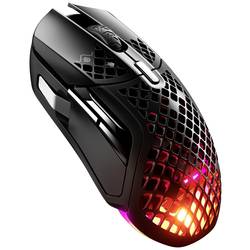 Steelseries Aerox 5 Wireless optická herní myš, přenos bezdrátový, Bluetooth®, 9 tlačítko, 18000 dpi, černá