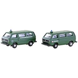Minis by Lemke LC4353 N model osobního automobilu Volkswagen T3 sada 2 ks Bus BGS + železniční policie