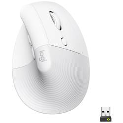 Logitech Lift Vertical Ergonomic Mouse optická ergonomická myš, přenos Bluetooth®, bezdrátový, 6 tlačítko, 4000 dpi, bílá