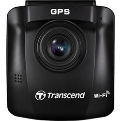 Transcend DrivePro™ 250 kamera za čelní sklo s GPS Horizontální zorný úhel=140 ° 12 V, 24 V GPS s detekcí radaru, časová prodleva, G-senzor, WDR, varování před