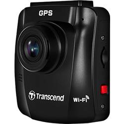 Transcend DrivePro™ 250 kamera za čelní sklo s GPS Horizontální zorný úhel=140 ° 12 V, 24 V GPS s detekcí radaru, časová prodleva, G-senzor, WDR, varování před