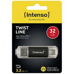 Intenso Twist Line USB flash disk 32 GB antracitová 3539480 USB-A, USB-C®, USB 3.2 (Gen 1x1)