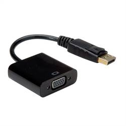 Value DisplayPort / VGA kabelový adaptér Konektor DisplayPort, VGA pólové zásuvka 0.15 m černá 12.99.3136 Kabel DisplayPort