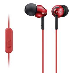 Sony MDR-EX110AP špuntová sluchátka kabelová, MDREX110APR.CE7, červená
