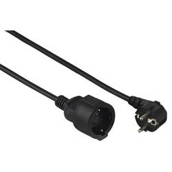 Hama 00047868 napájecí prodlužovací kabel, černá, 2 m