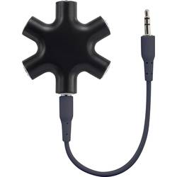 SpeaKa Professional SP-7870556 jack audio Y adaptér [1x jack zásuvka 3,5 mm - 5x jack zásuvka 3,5 mm] černá