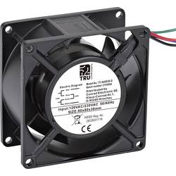 TRU COMPONENTS TC-NA8038-D axiální ventilátor, 230 V/AC, 120 V/AC, 85 m³/h, (d x š x v) 80 x 80 x 38 mm, TC-12774656