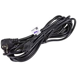 Akyga napájecí kabel [1x IEC C13 zásuvka 10 A - 1x zástrčka s ochranným kontaktem] 5.00 m černá