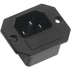K & B 42R321121 IEC zástrčka C13/C14 42R zástrčka, vestavná rovná Počet kontaktů: 2 + PE 10 A černá 1 ks