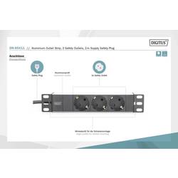 Digitus DN-95411 10 palec Vhodné pro hloubku skříně: od 300 mm černá