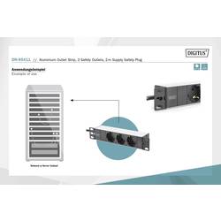 Digitus DN-95411 10 palec Vhodné pro hloubku skříně: od 300 mm černá