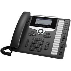 Cisco CP-7861-3PCC-K9= systémový telefon, VoIP LCD displej antracitová