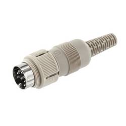 Hirschmann 930 539-517-1 DIN kruhový konektor zástrčka, rovná Pólů: 8 šedá 1 ks