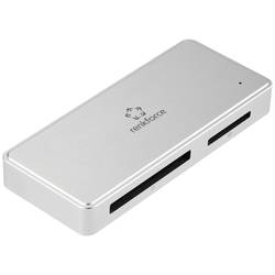 Renkforce RF-PCR-400 externí čtečka paměťových karet / hub USB-C™ (USB 3.2 Gen 1), USB-A stříbrná