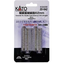 7078022 N Kato Unitrack zdvojená kolej, rovná 62 mm 2 ks