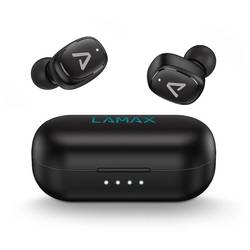 Lamax Dots3 Headset do uší (In Ear) Bluetooth® stereo černá Indikátor nabití, Nabíjecí pouzdro, regulace hlasitosti, odolné vůči potu, dotykové ovládání,