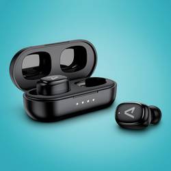 Lamax Dots3 Headset do uší (In Ear) Bluetooth® stereo černá Indikátor nabití, Nabíjecí pouzdro, regulace hlasitosti, odolné vůči potu, dotykové ovládání,