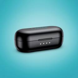 Lamax Dots3 Headset do uší (In Ear) Bluetooth® stereo černá Indikátor nabití, Nabíjecí pouzdro, regulace hlasitosti, odolné vůči potu, dotykové ovládání,