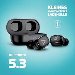 Lamax Dots3 Headset do uší (In Ear) Bluetooth® stereo černá Indikátor nabití, Nabíjecí pouzdro, regulace hlasitosti, odolné vůči potu, dotykové ovládání,