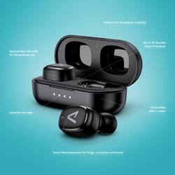 Lamax Dots3 Headset do uší (In Ear) Bluetooth® stereo černá Indikátor nabití, Nabíjecí pouzdro, regulace hlasitosti, odolné vůči potu, dotykové ovládání,