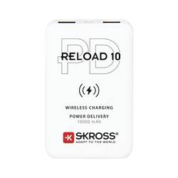 Skross Reload 10 PD, Qi powerbanka Li-Ion, 10000 mAh, bílá, Indikátor stavu
