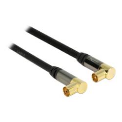 Delock antény, SAT kabel [1x anténní zástrčka 75 Ω - 1x anténní zásuvka 75 Ω] 1.00 m 85 dB pozlacené kontakty černá