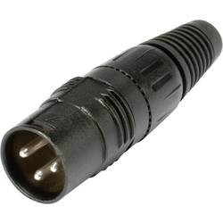 Hicon HI-X3CM-B XLR konektor zástrčka, rovná Pólů: 3 černá 1 ks