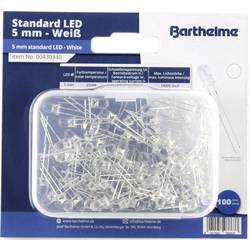 Barthelme sada LED studená bílá kulatý 5 mm 14000 mcd 35 ° 20 mA 3 V