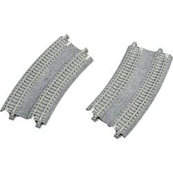 7078117 N Kato Unitrack zdvojená kolej, zahnutá kolej 22.5 ° 282 mm, 315 mm 2 ks