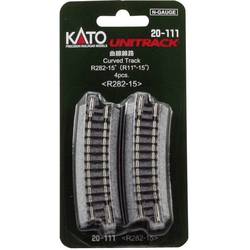 7078102 N Kato Unitrack zahnutá kolej 15 ° 282 mm 4 ks