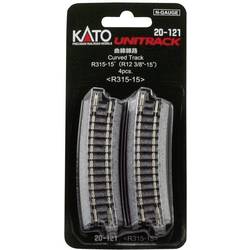 7078104 N Kato Unitrack zahnutá kolej 15 ° 315 mm 4 ks