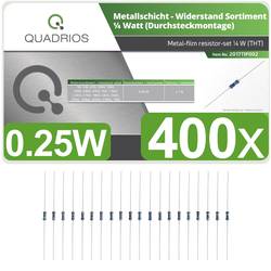 Quadrios 201711P002 201711P002 sada metalizovaných rezistorů axiální 0207 0.25 W 1 % 400 ks