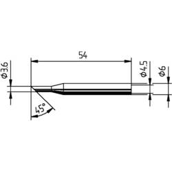 Ersa 0162LD pájecí hrot zkosený Velikost hrotů 3.60 mm Obsah 1 ks