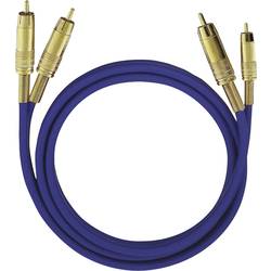cinch audio kabel [2x cinch zástrčka - 2x cinch zástrčka] 1.00 m modrá pozlacené kontakty Oehlbach NF 1 Master